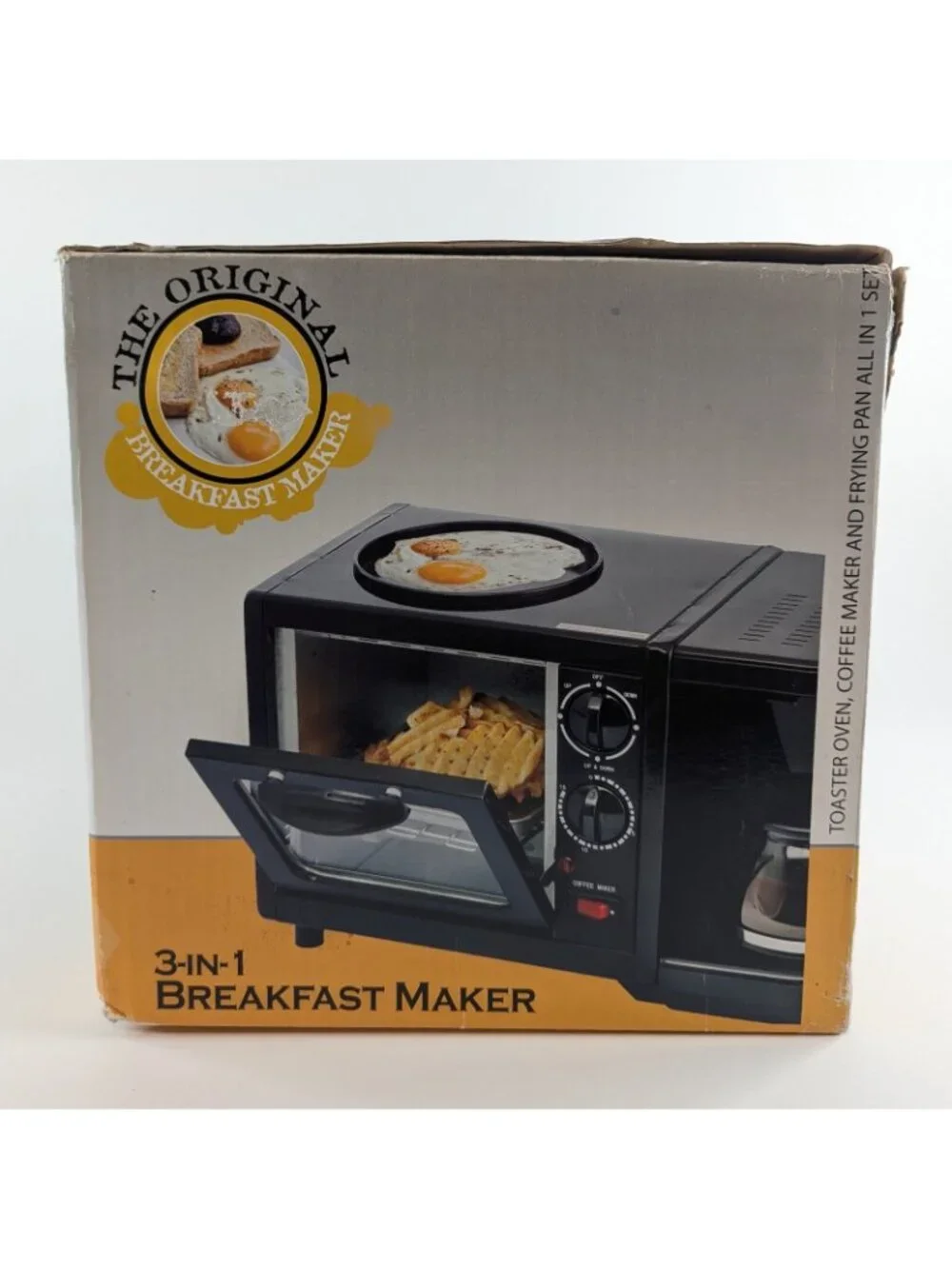 The Original Breakfast Maker 3-in-1 Toaster Oven, Coffee Maker & Frying Pan NEW